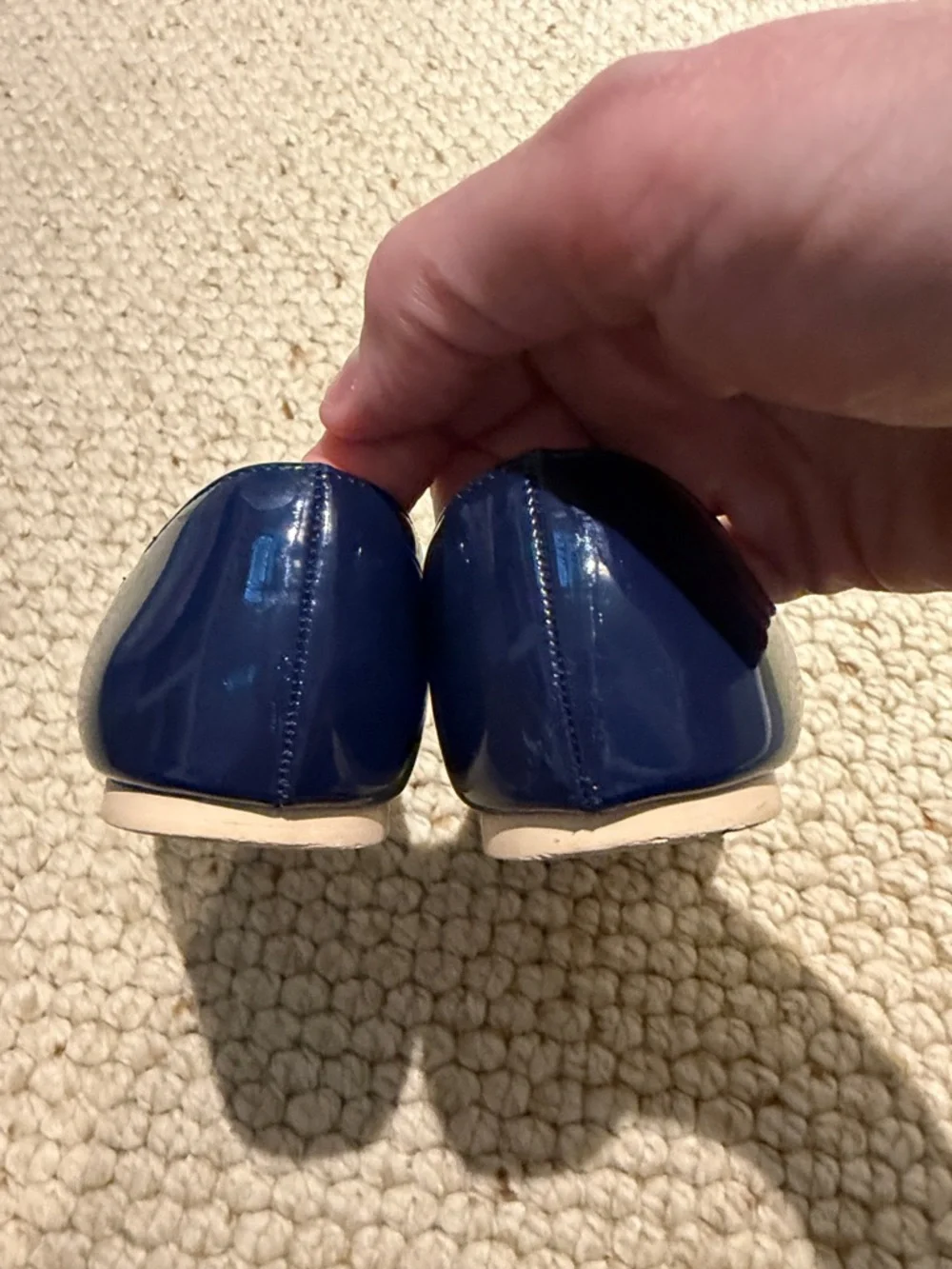 Janie and Jack navy patent ballet flats size 12 girls - Picture 6 of 11